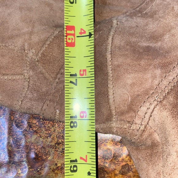 American Flirt Patch Leather Button Closure Jacket Medium - Picture 6 of 12